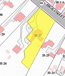 Map of land of 63 High Street, Courtesy of the City of Newburyport