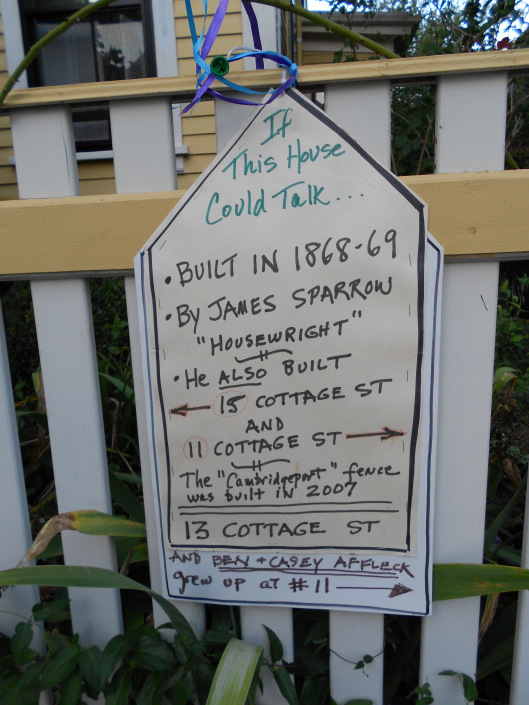An example of a sign for Walk Newburyport, If This House Could Talk