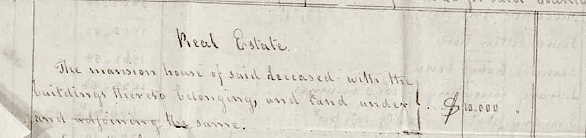 Description of Rev. Thomas Cary's house 1808