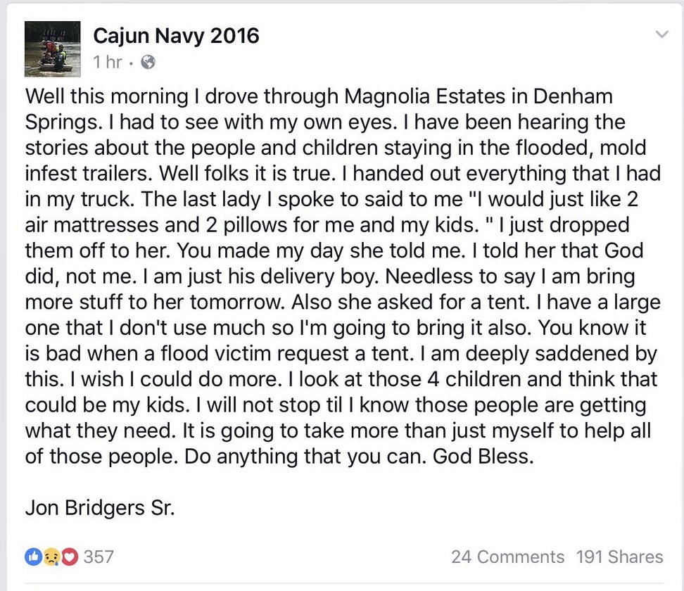 From the Cajun Navy