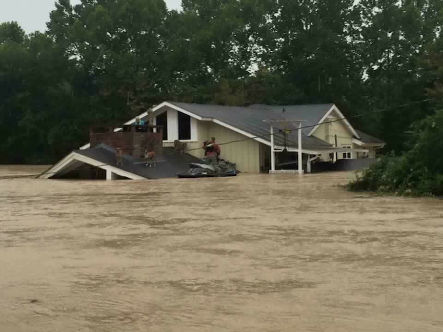 Louisiana Flooding 2016, photo from the Cajun Navy 2016