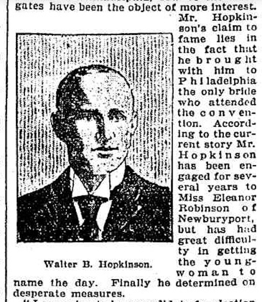 Walter B. Hopkinson, from the 1900 Chicago Tribune