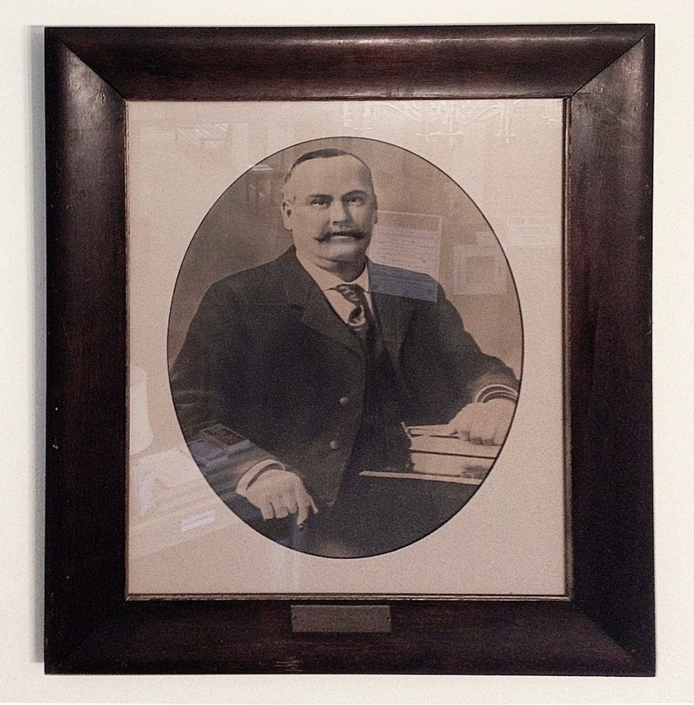 The portrait of Clarence Fogg, hanging in Newburyport City Hall