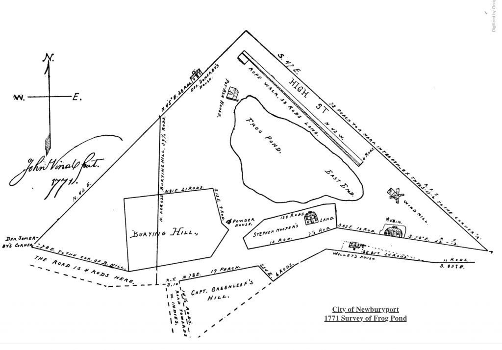 Survey of Frog Pond 1771, City of Newburyport